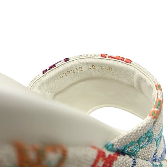 Gucci Angelina Sandals GG Canvas Monogram Psychedelic Platform Slides Size 40 - Picture 9 of 9